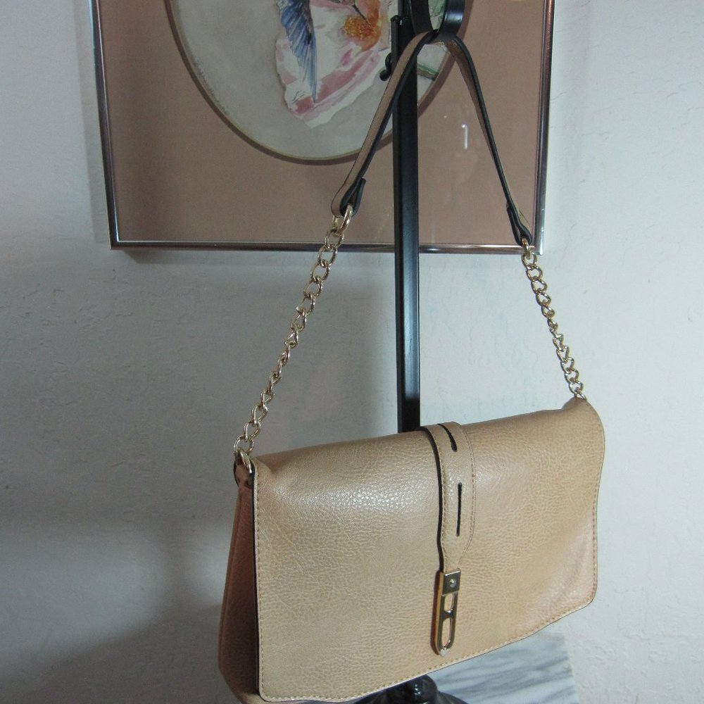 Camel Colored Faux Leather Purse